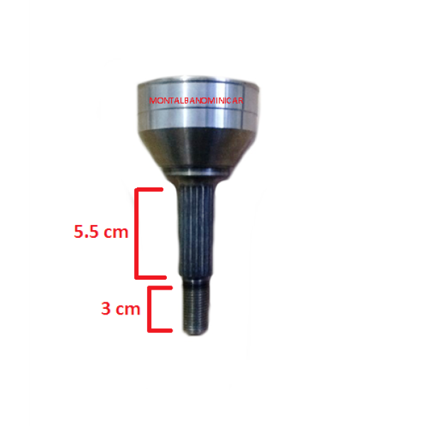 GIUNTO OMOCINETICO PER SEMIASSE LATO RUOTA MILLERIGHE 52/56 MM PALO DA 20 DENTI