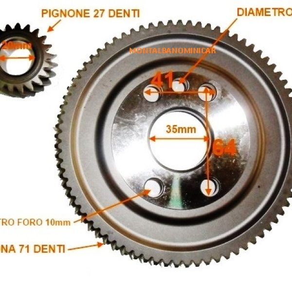 KIT PIGNONE E CORONA CAMBIO STILFRENI LIGIER / MICROCAR Z 27/71