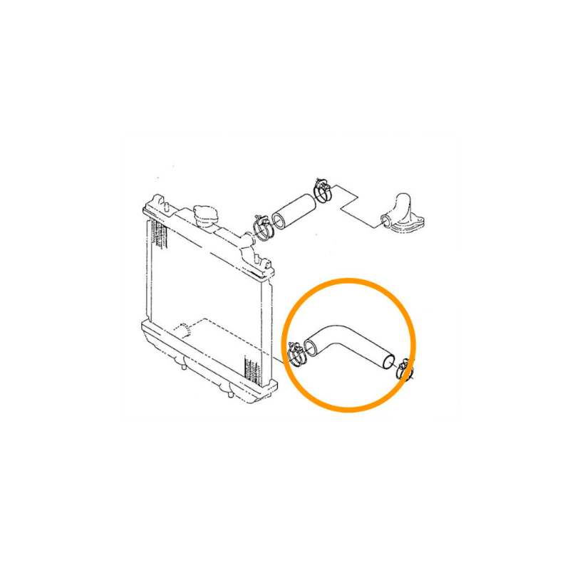 TUBO MANICOTTO SUPERIORE RADIATORE ACQUA KUBOTA Z482 AIXAM EMOTION SENSATION AMBITION - immagine 2