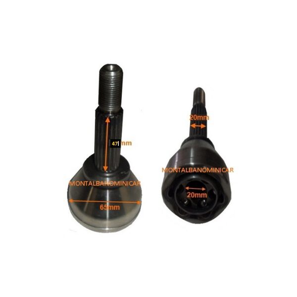 GIUNTO OMOCINETICO PER SEMIASSE LATO RUOTA MILLERIGHE 47 MM.