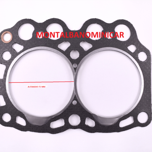 GUARNIZIONE TESTA MITSUBISHI CASALINI L2C 538 CC ALESAGGIO PISTONE 72 MM