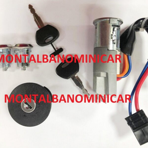 KIT CILINDRETTI SERRATURA SPORTELLI E QUADRO + TAPPO LIGIER – JDM CON UNICA CHIAVE PER TUTTO
