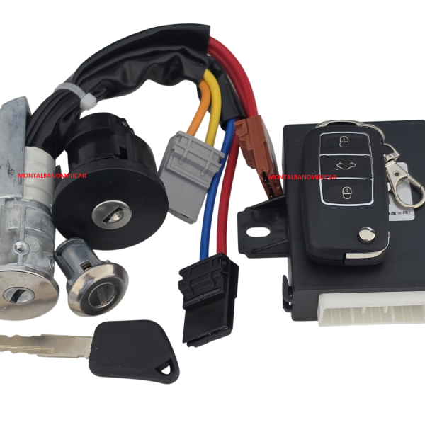 KIT TELECOMANDO + CILINDRETTI SERRATURA SPORTELLI  TAPPO E QUADRO AVVIAMENTO AIXAM  DAL 2016