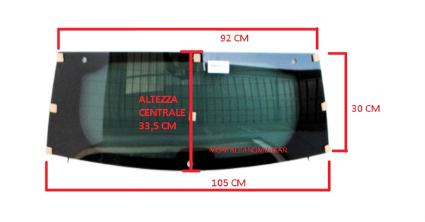 LUNOTTO POSTERIORE AIXAM / MINAUTO TERMICO VISION IMPULSION