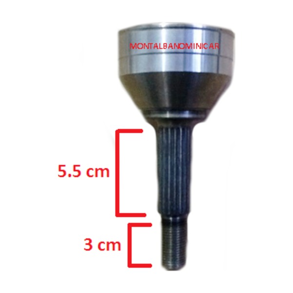 GIUNTO OMOCINETICO PER SEMIASSE LATO RUOTA MILLERIGHE 52/56 MM PALO DA 20 DENTI