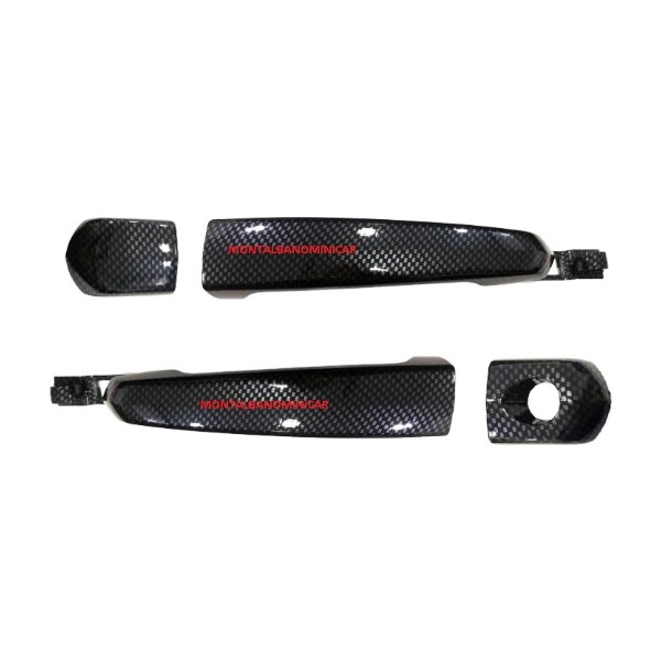 COPPIA MANIGLIA CARBON LOOK ESTERNA SPORTELLO AIXAM E MINAUTO