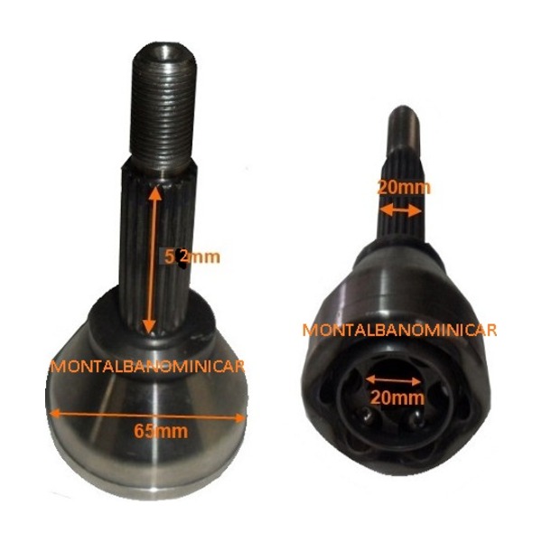 GIUNTO OMOCINETICO PER SEMIASSE LATO RUOTA MILLERIGHE 52/56 MM.